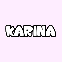 Coloración del nombre KARINA