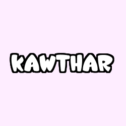 Coloración del nombre KAWTHAR