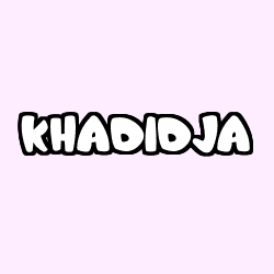 Coloración del nombre KHADIDJA