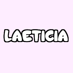 Coloración del nombre LAETICIA