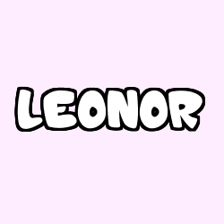 Coloración del nombre LEONOR