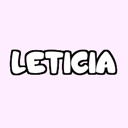 Coloración del nombre LETICIA