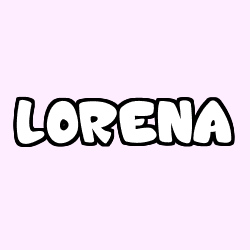 Coloración del nombre LORENA