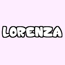 Coloración del nombre LORENZA