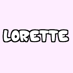 Coloración del nombre LORETTE