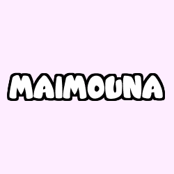 Coloración del nombre MAIMOUNA