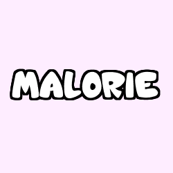 Coloración del nombre MALORIE