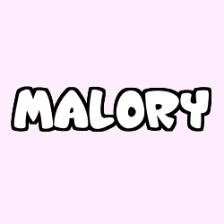 Coloración del nombre MALORY