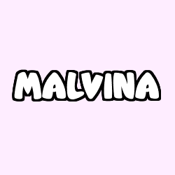 Coloración del nombre MALVINA