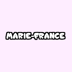 Coloración del nombre MARIE-FRANCE