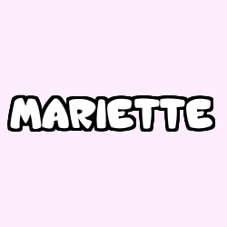 Coloración del nombre MARIETTE