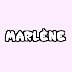 Coloración del nombre MARLÈNE