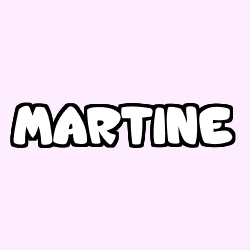 Coloración del nombre MARTINE