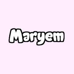 Coloración del nombre Maryem