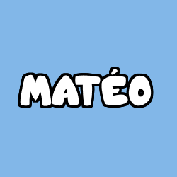 Coloración del nombre MATÉO