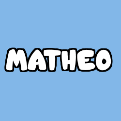 Coloración del nombre MATHEO