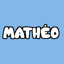 Coloración del nombre MATHÉO