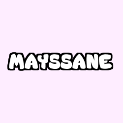 Coloración del nombre MAYSSANE