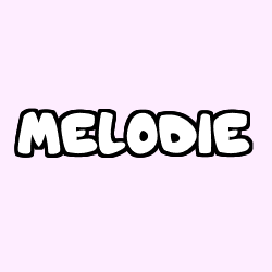 Coloración del nombre MELODIE