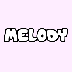 Coloración del nombre MELODY