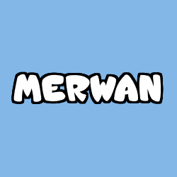 Coloración del nombre MERWAN