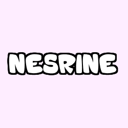 Coloración del nombre NESRINE