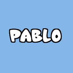 Coloración del nombre PABLO