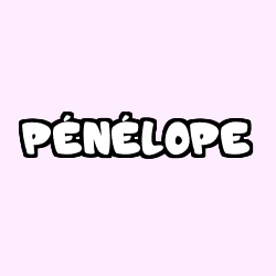 Coloración del nombre PÉNÉLOPE