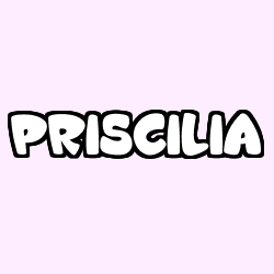 Coloración del nombre PRISCILIA