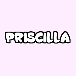 Coloración del nombre PRISCILLA