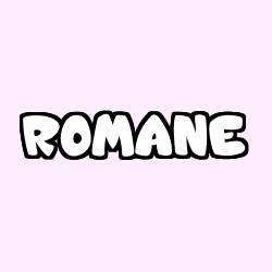 Coloración del nombre ROMANE