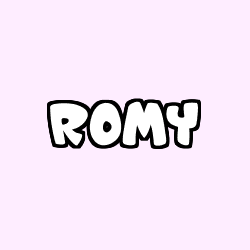 Coloración del nombre ROMY