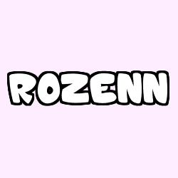 Coloración del nombre ROZENN