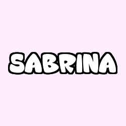 Coloración del nombre SABRINA