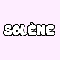 Coloración del nombre SOLÈNE