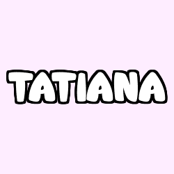 Coloración del nombre TATIANA