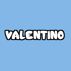 Coloración del nombre VALENTINO