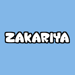 Coloración del nombre ZAKARIYA