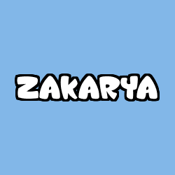 Coloración del nombre ZAKARYA