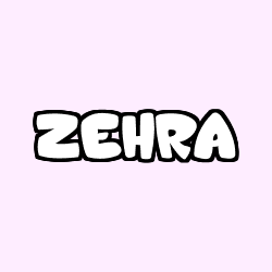 Coloración del nombre ZEHRA