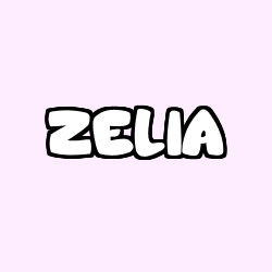 Coloración del nombre ZELIA