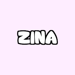 Coloración del nombre ZINA